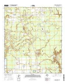Simmons Bottom Texas Current topographic map, 1:24000 scale, 7.5 X 7.5 Minute, Year 2016