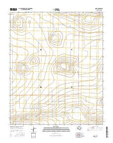Simms Texas Current topographic map, 1:24000 scale, 7.5 X 7.5 Minute, Year 2016
