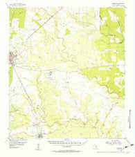Skidmore Texas Historical topographic map, 1:62500 scale, 15 X 15 Minute, Year 1954
