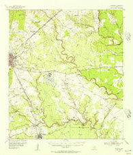 Skidmore Texas Historical topographic map, 1:62500 scale, 15 X 15 Minute, Year 1954
