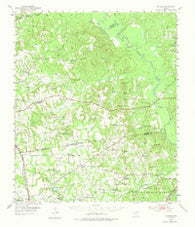 Slocum Texas Historical topographic map, 1:62500 scale, 15 X 15 Minute, Year 1952