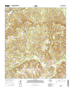 Slocum Texas Current topographic map, 1:24000 scale, 7.5 X 7.5 Minute, Year 2016