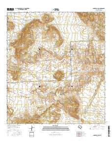 Sombrero Peak Texas Current topographic map, 1:24000 scale, 7.5 X 7.5 Minute, Year 2016