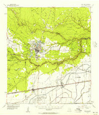 Sour Lake Texas Historical topographic map, 1:62500 scale, 15 X 15 Minute, Year 1955