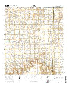South Mustang Draw SE Texas Current topographic map, 1:24000 scale, 7.5 X 7.5 Minute, Year 2016