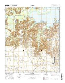 Southwest Lake Kemp Texas Current topographic map, 1:24000 scale, 7.5 X 7.5 Minute, Year 2016