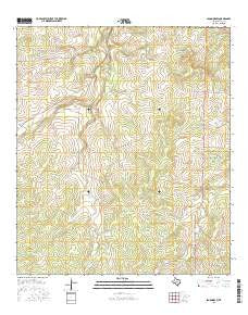 Spoon Draw Texas Current topographic map, 1:24000 scale, 7.5 X 7.5 Minute, Year 2016