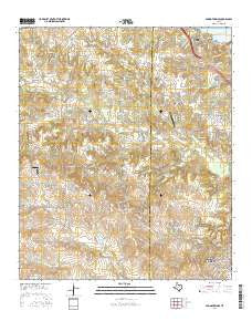 Springtown SE Texas Current topographic map, 1:24000 scale, 7.5 X 7.5 Minute, Year 2016