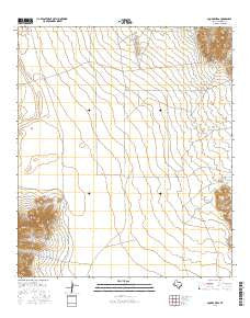 Square Mesa Texas Current topographic map, 1:24000 scale, 7.5 X 7.5 Minute, Year 2016