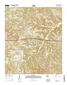 Starrville Texas Current topographic map, 1:24000 scale, 7.5 X 7.5 Minute, Year 2016