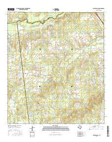 Steep Branch Texas Current topographic map, 1:24000 scale, 7.5 X 7.5 Minute, Year 2016