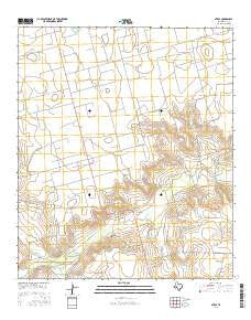 Stiles Texas Current topographic map, 1:24000 scale, 7.5 X 7.5 Minute, Year 2016