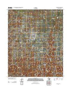 Stinnett Texas Historical topographic map, 1:24000 scale, 7.5 X 7.5 Minute, Year 2012