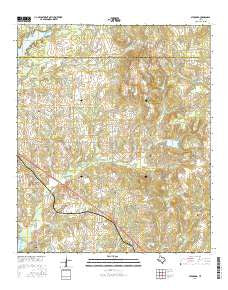 Stockard Texas Current topographic map, 1:24000 scale, 7.5 X 7.5 Minute, Year 2016