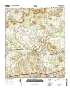 Strawn East Texas Current topographic map, 1:24000 scale, 7.5 X 7.5 Minute, Year 2016