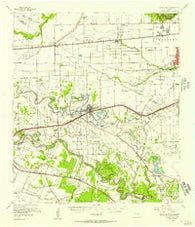 Sugar Land Texas Historical topographic map, 1:62500 scale, 15 X 15 Minute, Year 1955