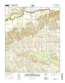 Sulphur Bluff Texas Current topographic map, 1:24000 scale, 7.5 X 7.5 Minute, Year 2016