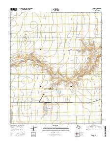 Sunray Texas Current topographic map, 1:24000 scale, 7.5 X 7.5 Minute, Year 2016