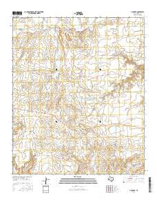 T-O Creek Texas Current topographic map, 1:24000 scale, 7.5 X 7.5 Minute, Year 2016
