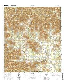 Tarpley Texas Current topographic map, 1:24000 scale, 7.5 X 7.5 Minute, Year 2016