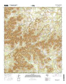 Tarpley Pass Texas Current topographic map, 1:24000 scale, 7.5 X 7.5 Minute, Year 2016