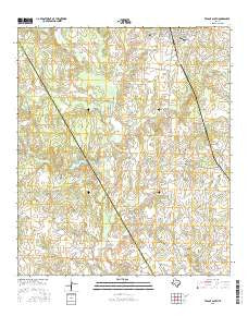 Teague South Texas Current topographic map, 1:24000 scale, 7.5 X 7.5 Minute, Year 2016