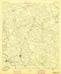 Temple Texas Historical topographic map, 1:125000 scale, 30 X 30 Minute, Year 1892