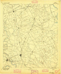 Temple Texas Historical topographic map, 1:125000 scale, 30 X 30 Minute, Year 1892