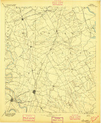 Temple Texas Historical topographic map, 1:125000 scale, 30 X 30 Minute, Year 1892