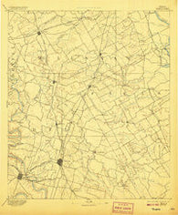 Temple Texas Historical topographic map, 1:125000 scale, 30 X 30 Minute, Year 1892