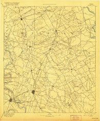Temple Texas Historical topographic map, 1:125000 scale, 30 X 30 Minute, Year 1892