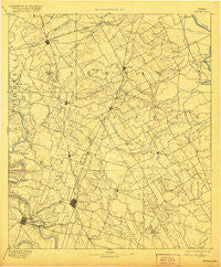 Temple Texas Historical topographic map, 1:125000 scale, 30 X 30 Minute, Year 1892
