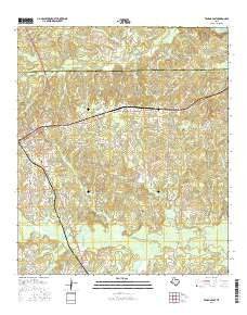 Tenaha East Texas Current topographic map, 1:24000 scale, 7.5 X 7.5 Minute, Year 2016