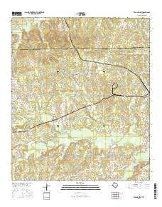 Tenaha West Texas Current topographic map, 1:24000 scale, 7.5 X 7.5 Minute, Year 2016