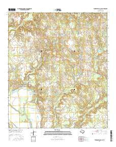 Tennessee Colony Texas Current topographic map, 1:24000 scale, 7.5 X 7.5 Minute, Year 2016