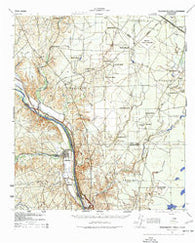 Tequesquite Creek Texas Historical topographic map, 1:62500 scale, 15 X 15 Minute, Year 1941