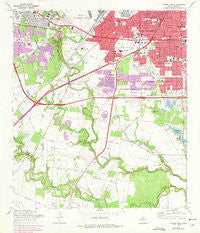 Terrell Wells Texas Historical topographic map, 1:24000 scale, 7.5 X 7.5 Minute, Year 1967
