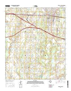 Terrell South Texas Current topographic map, 1:24000 scale, 7.5 X 7.5 Minute, Year 2016
