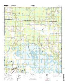 Terry Texas Current topographic map, 1:24000 scale, 7.5 X 7.5 Minute, Year 2016