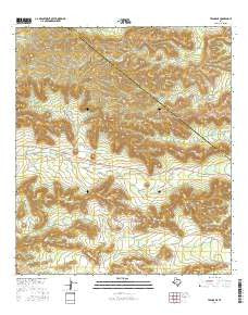 Tesnus NE Texas Current topographic map, 1:24000 scale, 7.5 X 7.5 Minute, Year 2016