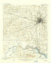 Texarkana Texas Historical topographic map, 1:62500 scale, 15 X 15 Minute, Year 1909