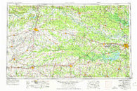 Texarkana Texas Historical topographic map, 1:250000 scale, 1 X 2 Degree, Year 1953