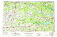 Texarkana Texas Historical topographic map, 1:250000 scale, 1 X 2 Degree, Year 1953
