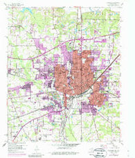 Texarkana Texas Historical topographic map, 1:24000 scale, 7.5 X 7.5 Minute, Year 1954