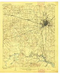 Texarkana Texas Historical topographic map, 1:62500 scale, 15 X 15 Minute, Year 1909