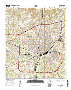 Texarkana Texas Current topographic map, 1:24000 scale, 7.5 X 7.5 Minute, Year 2016