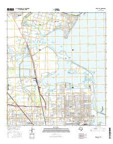 Texas City Texas Current topographic map, 1:24000 scale, 7.5 X 7.5 Minute, Year 2016