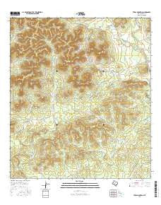 Texas Mountain Texas Current topographic map, 1:24000 scale, 7.5 X 7.5 Minute, Year 2016