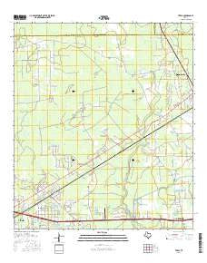 Texla Texas Current topographic map, 1:24000 scale, 7.5 X 7.5 Minute, Year 2016