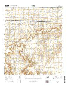 Texon Texas Current topographic map, 1:24000 scale, 7.5 X 7.5 Minute, Year 2016